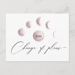 Carte Postale Mystic Moon Blush Rose Changement De Plans Mariage
