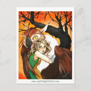 Carte Postale MysticReflections Owl Guardian PostCard