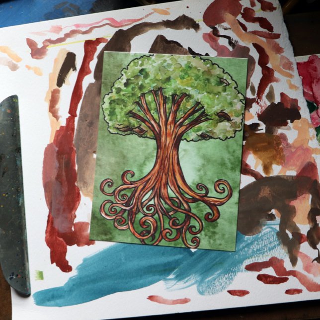 Carte Postale Mythologie norse de l'arbre Yggdrasil (Créateur téléchargé)