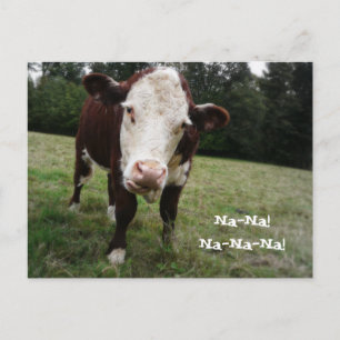 Carte Postale Na Na! Vache Drôle Tire la Langue