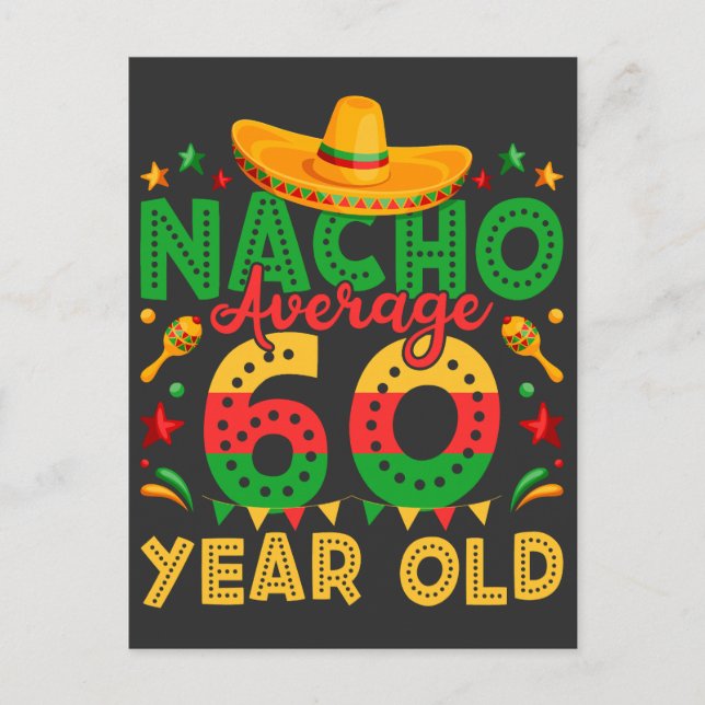 Carte Postale Nacho Moyenne 60 ans Cinco de Mayo (Devant)