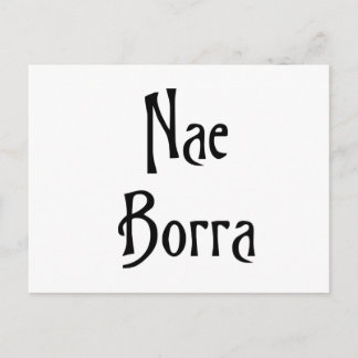 Carte Postale Nae Borra écossaise banter d'argot drôle humour