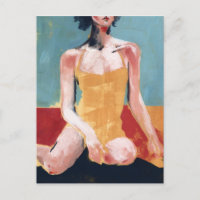 Nage vintage - maillot de bain jaune
