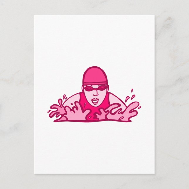 Carte Postale Nager dur (Devant)