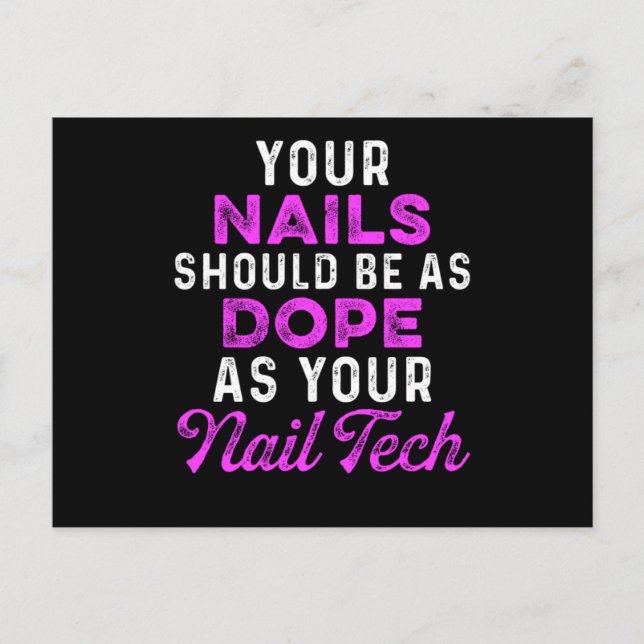 Carte Postale Nail Tech Couleur polonaise Manicuriste Pedicurist (Devant)