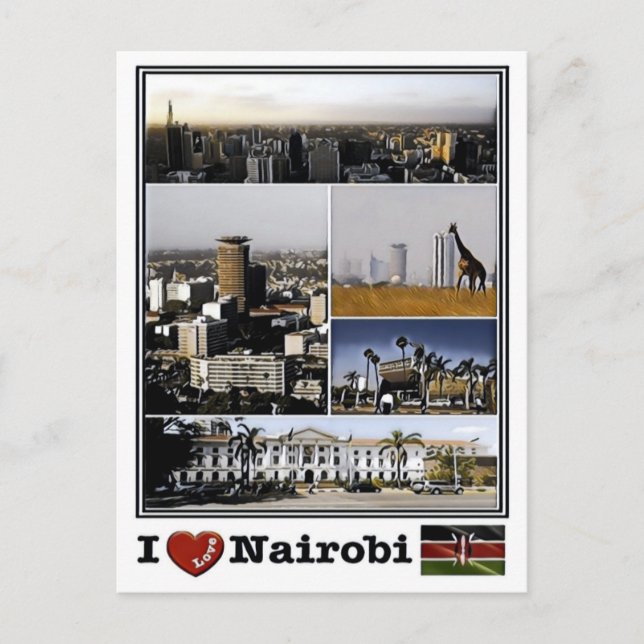 Carte Postale Nairobi - I love Mosaic - Kenya - (Devant)