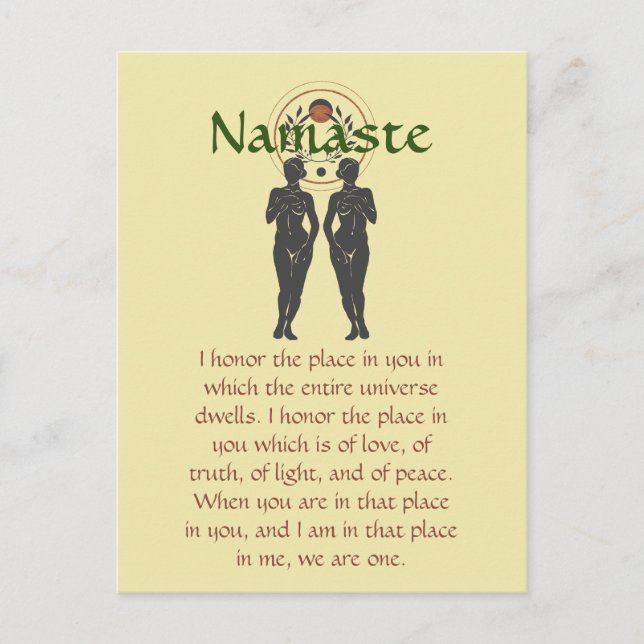 Carte Postale Namaste & Astra Feminine Word Art (Devant)