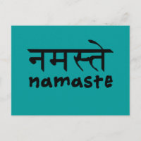 Namaste en anglais et hindi