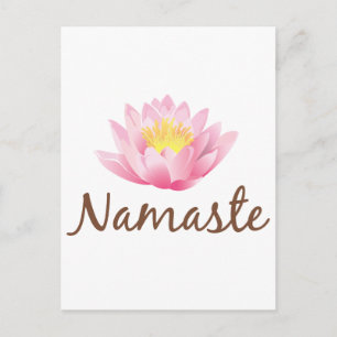 Carte Postale Namaste Lotus Flower Yoga