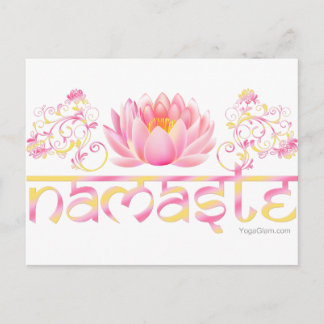 Carte Postale Namaste lotus new