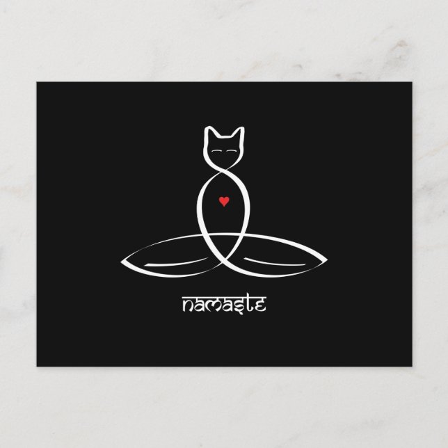 Carte Postale Namaste - Texte de style sanskrit. (Devant)