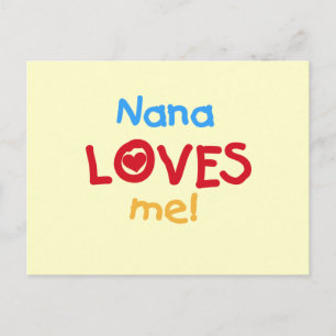 Carte Postale Nana aime mes t-shirts et cadeaux