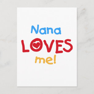 Carte Postale Nana aime mes t-shirts et cadeaux