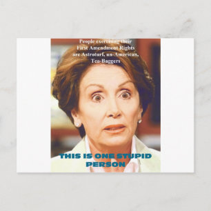 CARTE POSTALE NANCY PELOSI - UNE PERSONNE STUPIDE