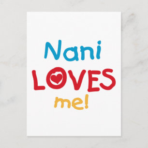 Carte Postale Nani aime mes t-shirts et cadeaux