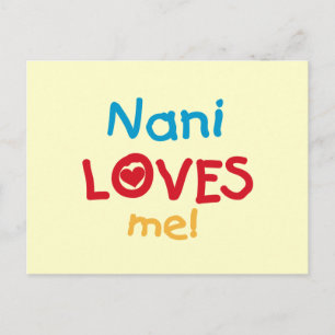 Carte Postale Nani aime mes t-shirts et cadeaux