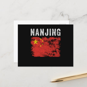 Carte Postale Nanjing Chine Drapeau Souvenir chinois