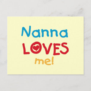Carte Postale Nanna aime mes t-shirts et cadeaux