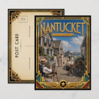 Nantucket Massachusetts Art Déco Doré Vintage