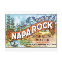 Napa Rock Sparkling Water Oakland California Étiqu