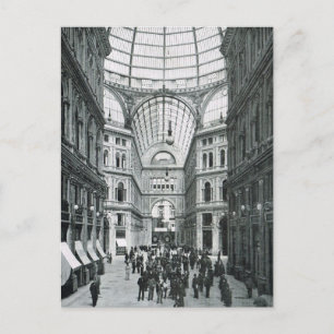 Carte Postale Naples, 1908, Galleria Umberto I
