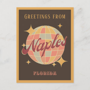 Carte postale Naples Florida Retro Vintage Party