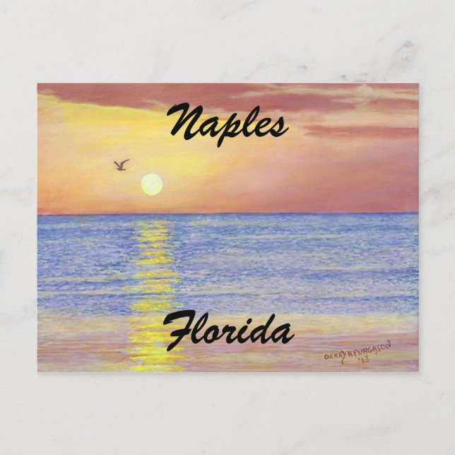 CARTE POSTALE "NAPLES, FLORIDA SUNSET POSTCARD" (Devant)