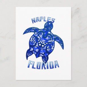 Carte Postale Naples Florida Vacances Tortue Tribale