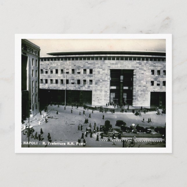 Carte Postale Naples, Italie, Gare c1940s (Devant)