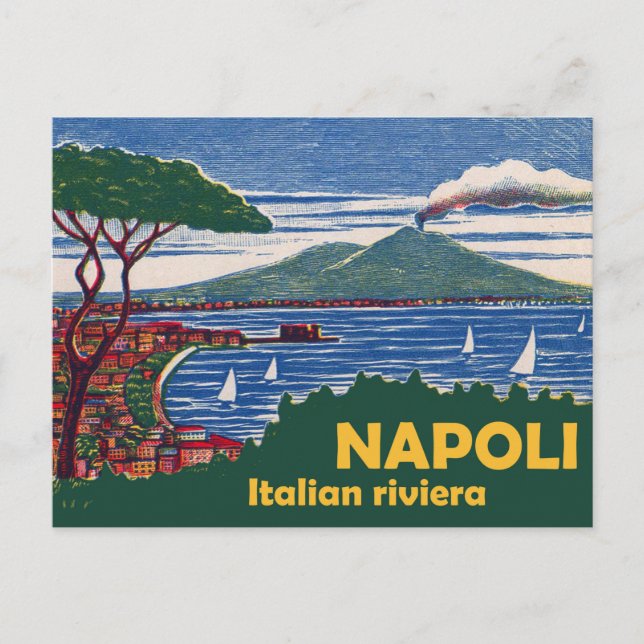 Carte Postale Naples, Riviera italienne (Devant)