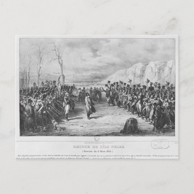 Carte Postale Napoléon I de retour d'Elba (Devant)