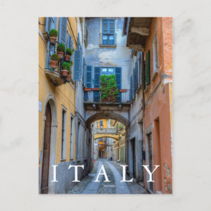 Carte Postale Narrow city street, Italy