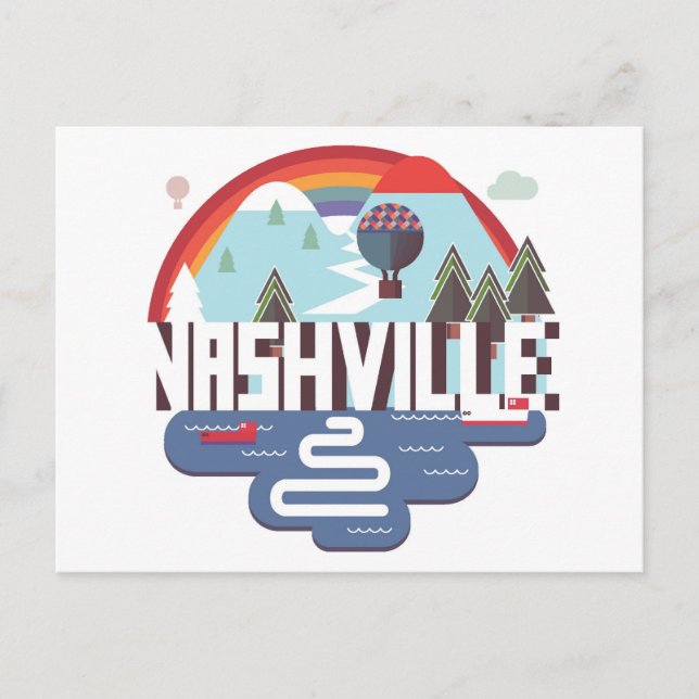 Carte Postale Nashville En Design (Devant)