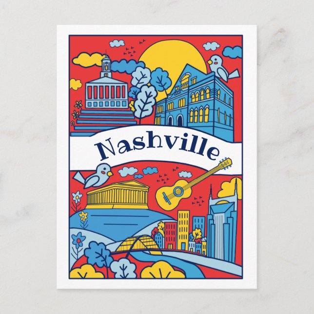 Carte postale Nashville Landmarks (Devant)