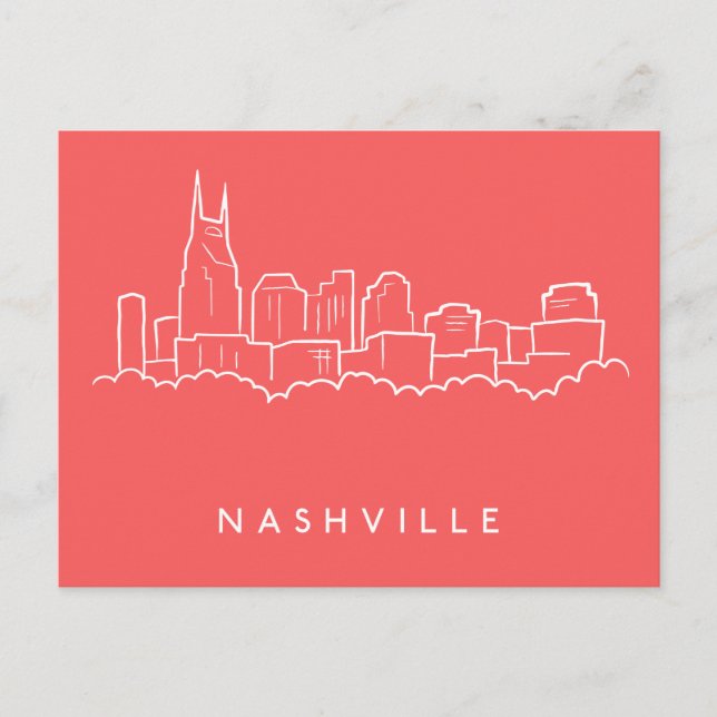 Carte Postale Nashville Skyline (Devant)