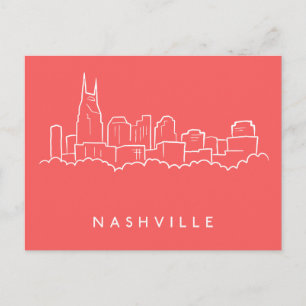 Carte Postale Nashville Skyline