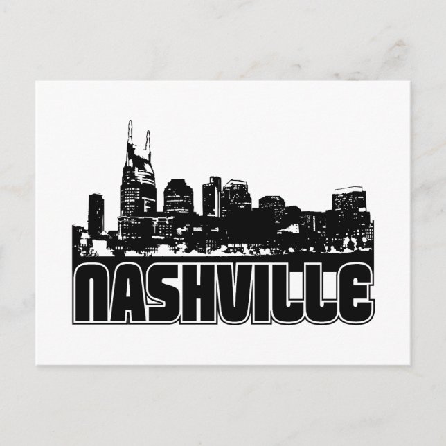 Carte Postale Nashville Skyline (Devant)