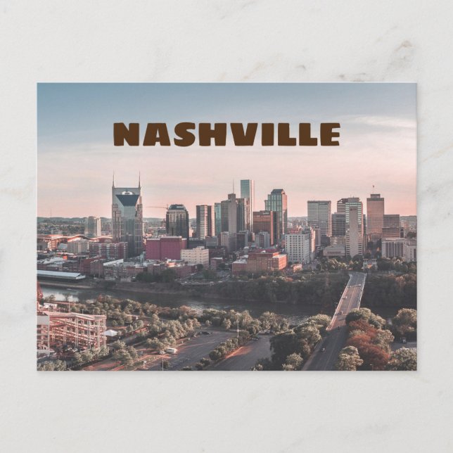 Carte Postale Nashville, Tennessee centre-ville (Devant)