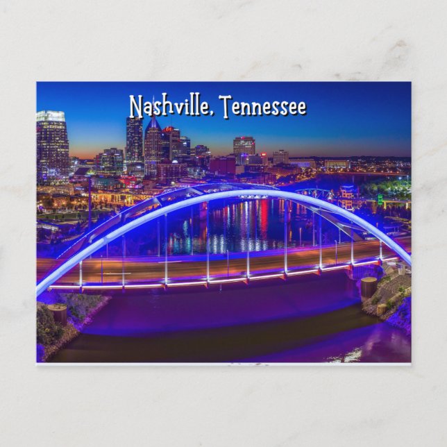 Carte Postale Nashville Tennessee Downtown Lights (Devant)