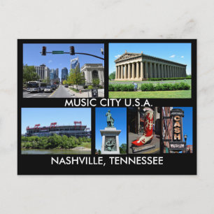 Carte Postale Nashville Tennessee Music City USA