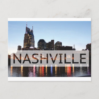 Carte Postale Nashville, TN Centre-ville avec rivière