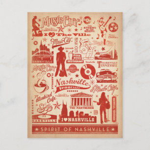Carte Postale Nashville, TN - Impression Motif