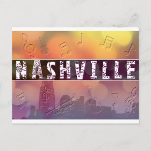 Carte postale Nashville, TN Retro