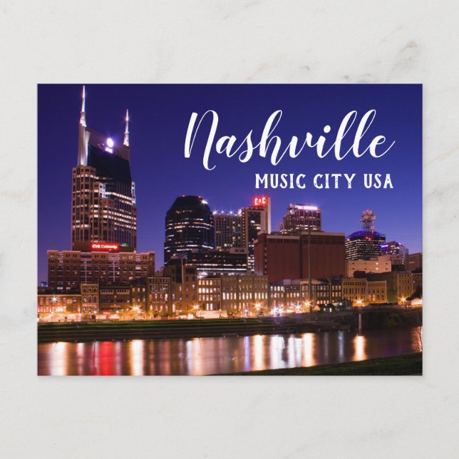 Carte Postale Nashville --- Ville Etats-Unis de musique (Devant)