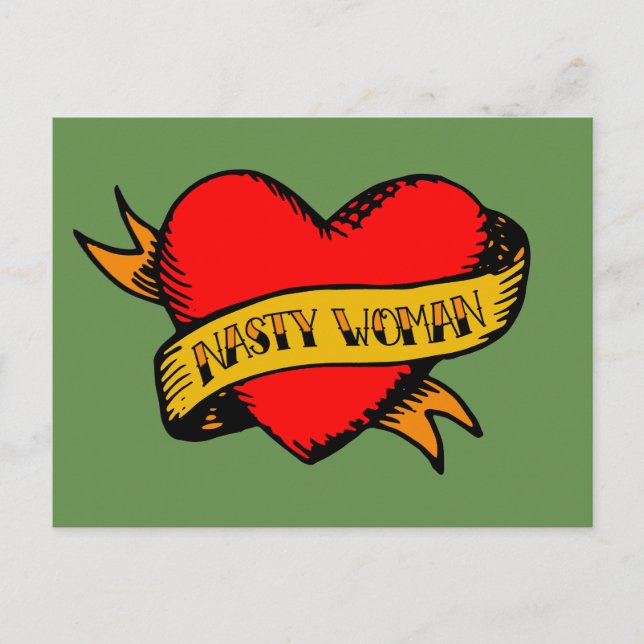 Carte Postale Nasty Woman Tattoo (Devant)