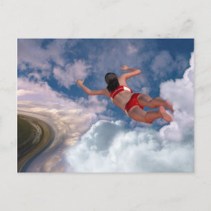 Carte Postale Natation dans le nuage