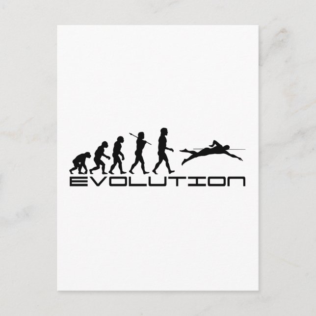 Carte Postale Natation nage nage nage Sport Evolution Art (Devant)