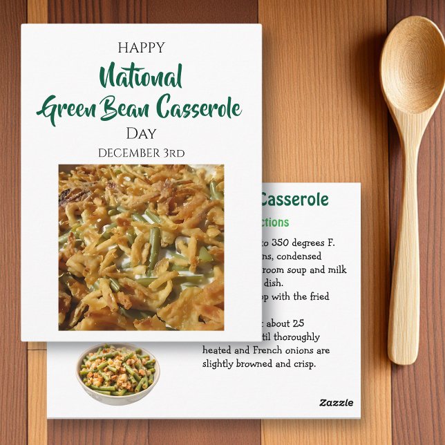 Carte Postale National Green Bean Casserole Day Dec 3rd (Créateur téléchargé)