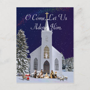 Carte Postale Nativité à l'église