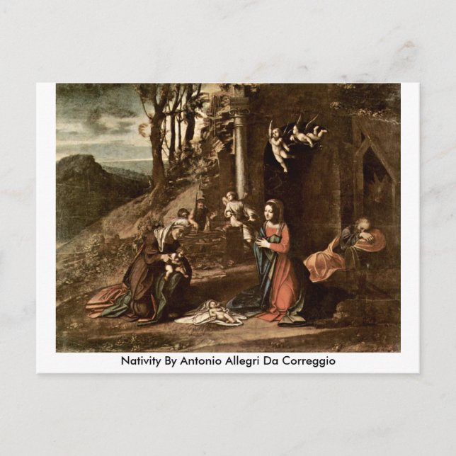Carte Postale Nativité De Antonio Allegri Da Correggio (Devant)